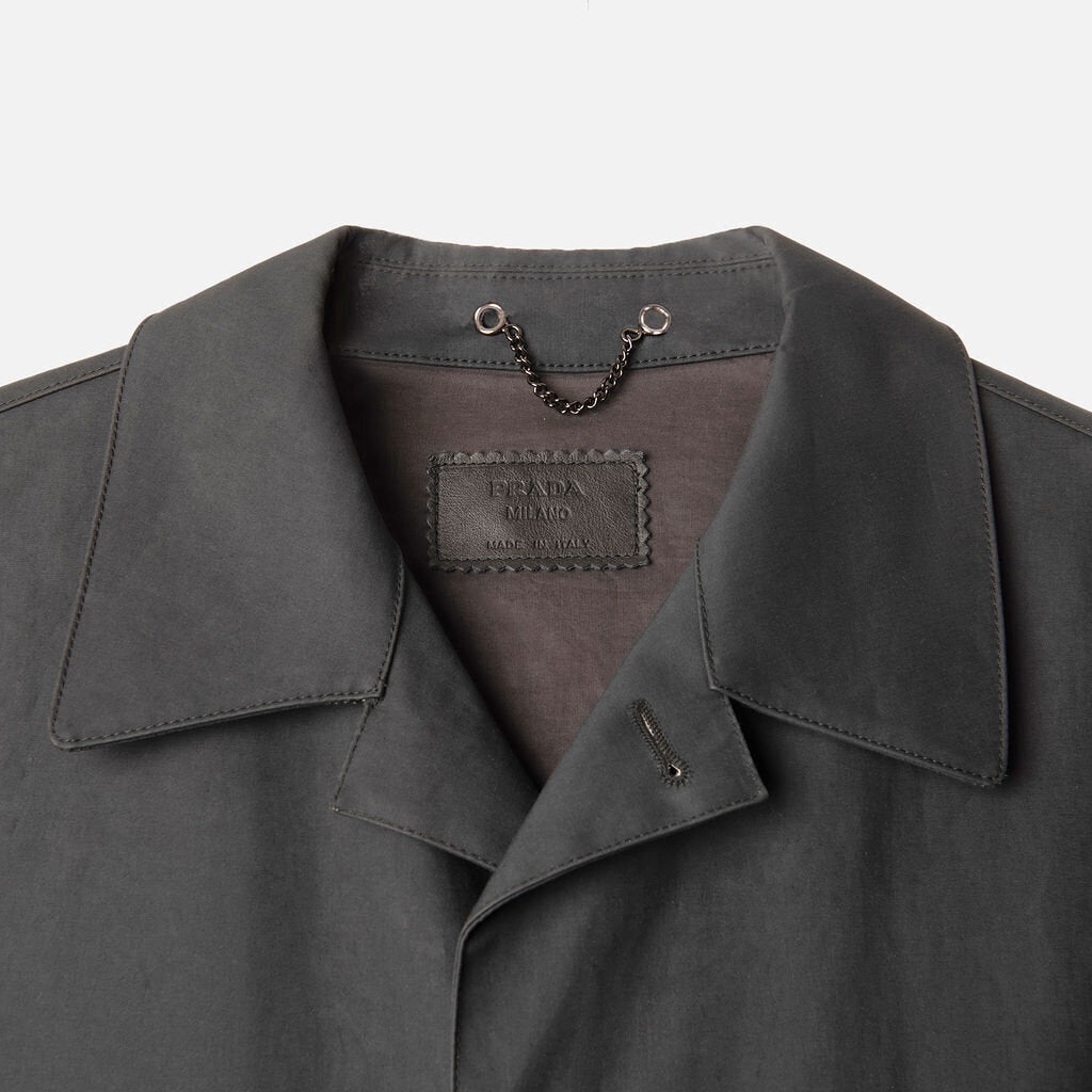 Prada Black Cotton Button Jacket