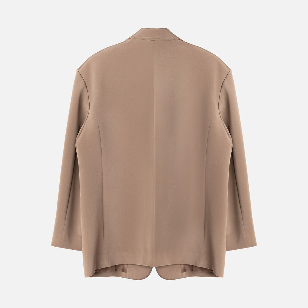 Lily Silk Taupe Silk Suit