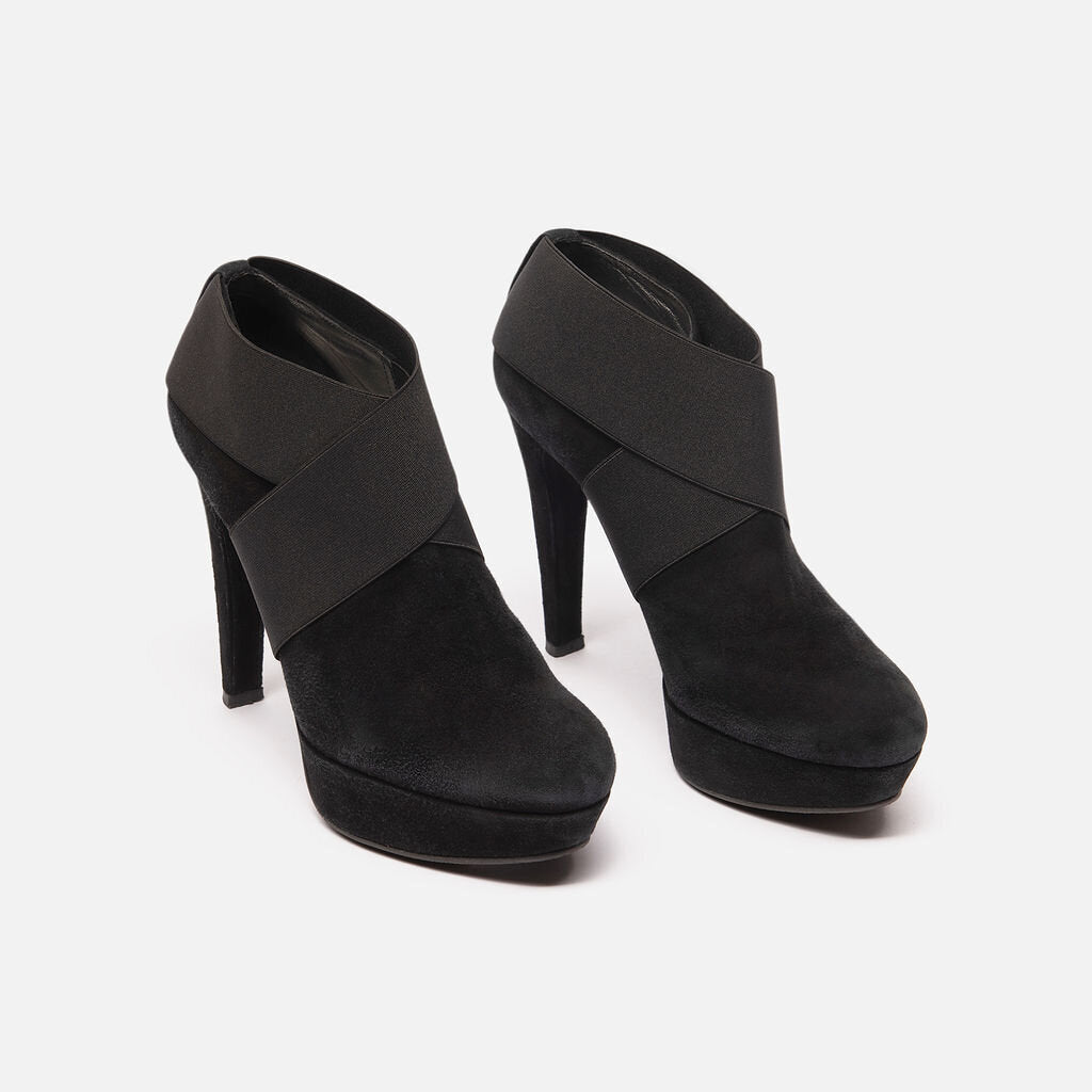 Stuart Weitzman Black Platform Booties