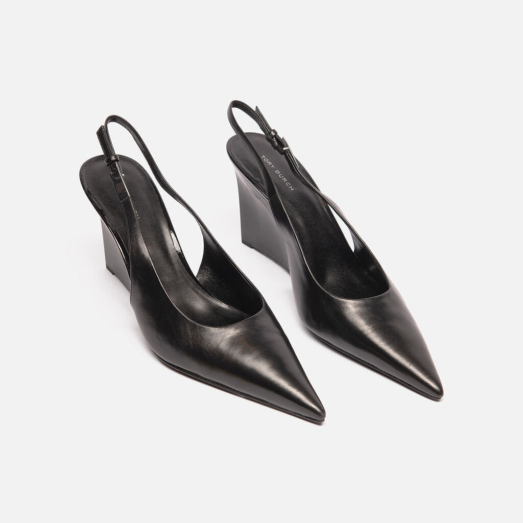 Tory Burch Black Wedge Sandal