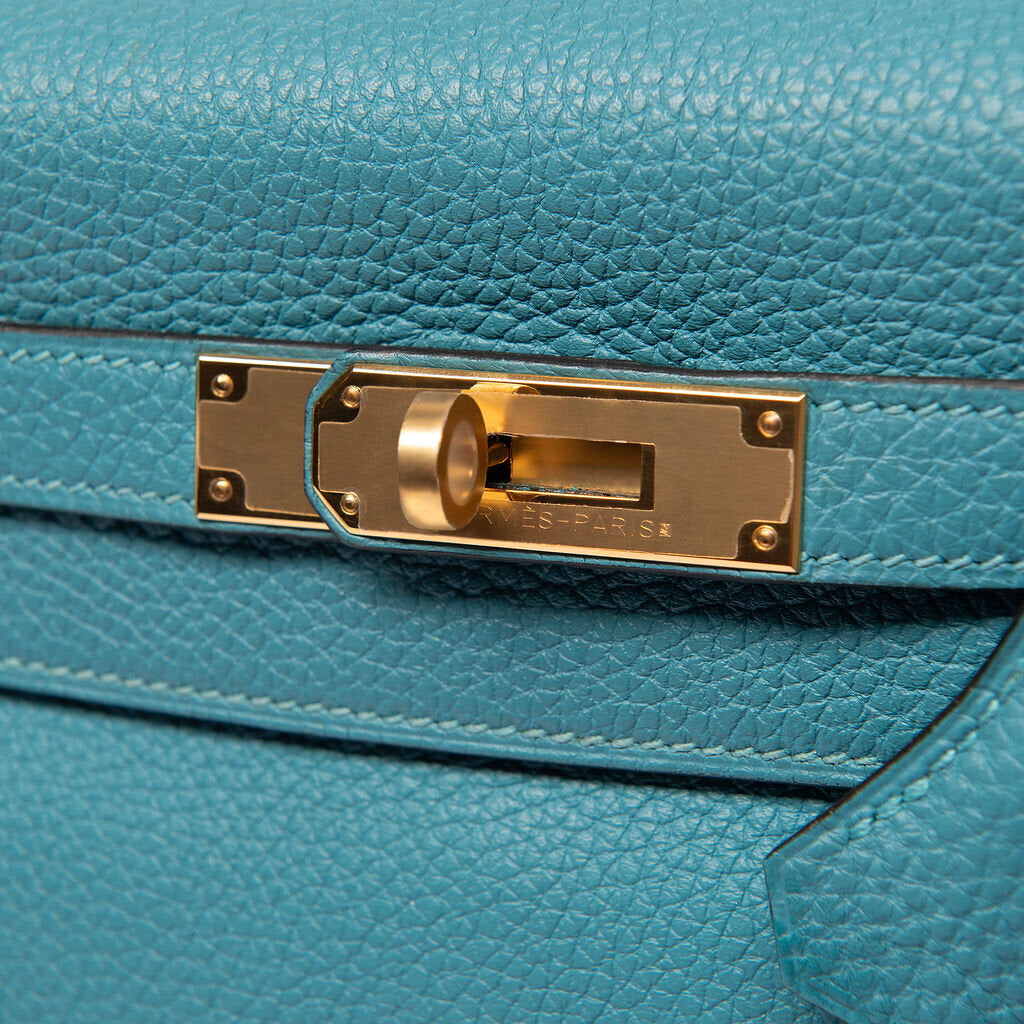 Hermes Retourne Togo Bleu Turquoise Kelly 28