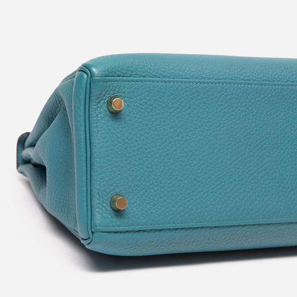 Hermes Retourne Togo Bleu Turquoise Kelly 28