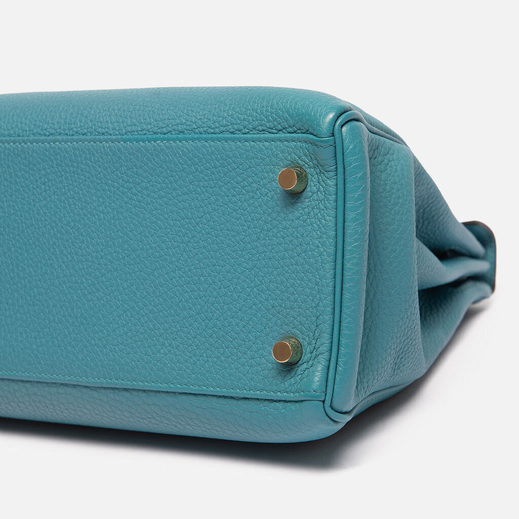 Hermes Retourne Togo Bleu Turquoise Kelly 28