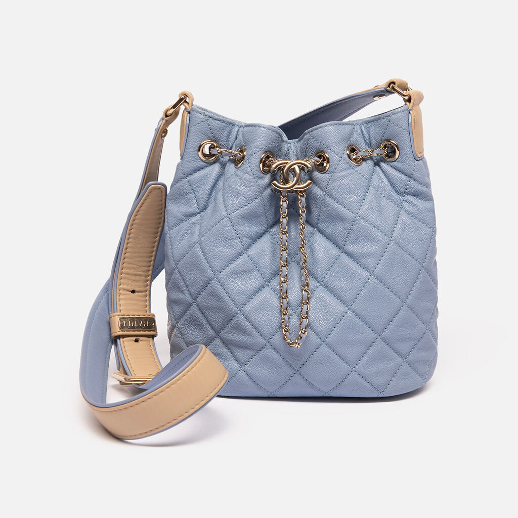 Chanel Light Blue Bucket Bag (2021)