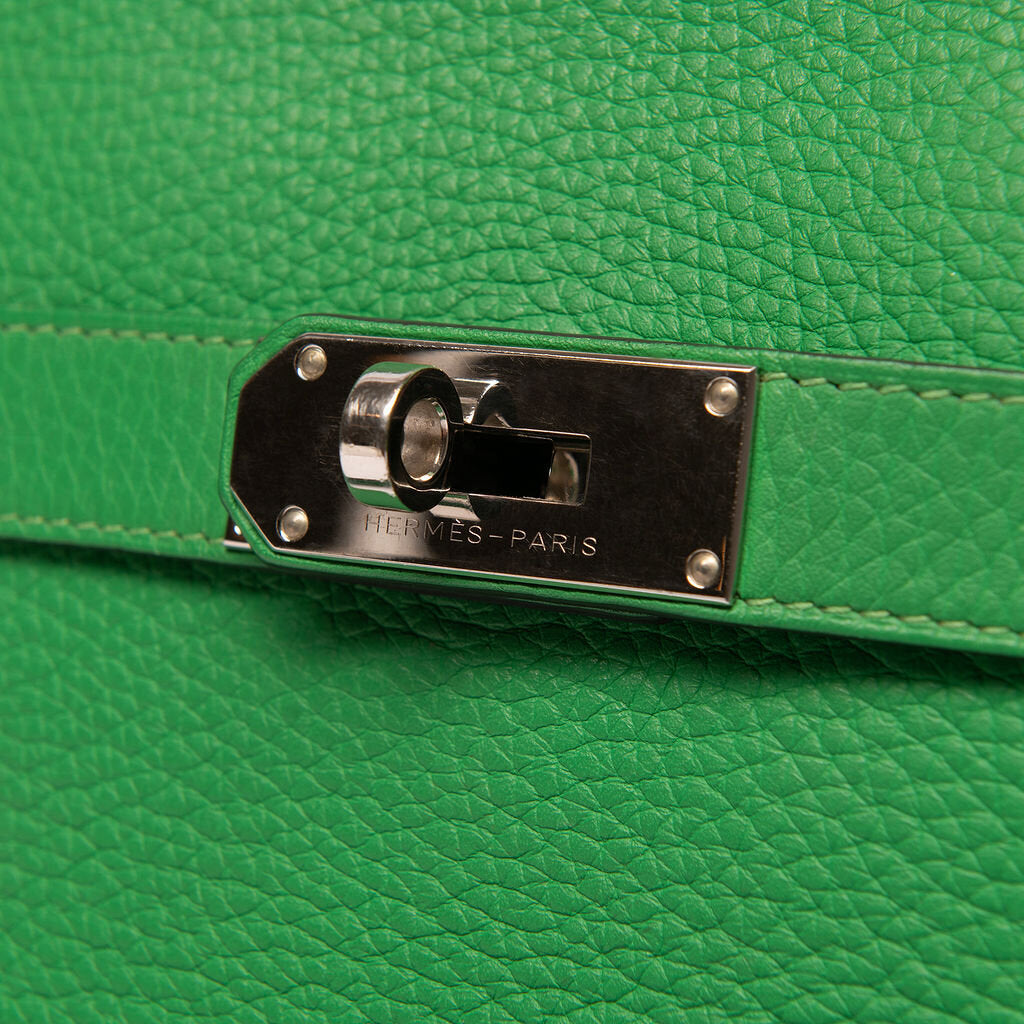 Hermes Green Clemence 31 Jypsiere Shoulder Bag