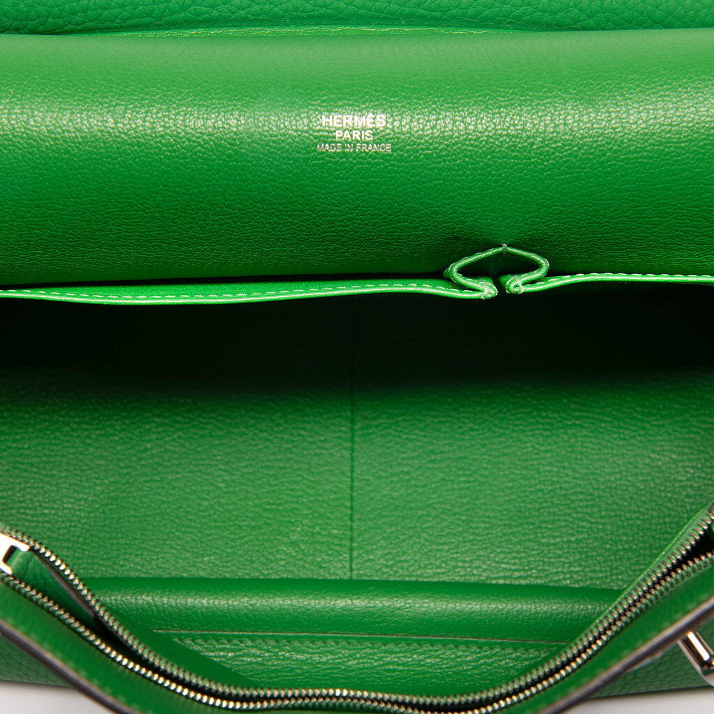 Hermes Green Clemence 31 Jypsiere Shoulder Bag