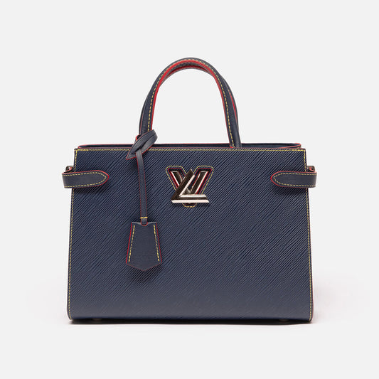 Louis Vuitton Navy Epi Leather Twist Tote