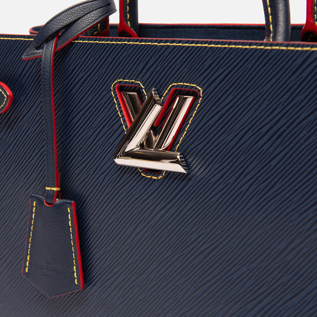 Louis Vuitton Navy Epi Leather Twist Tote