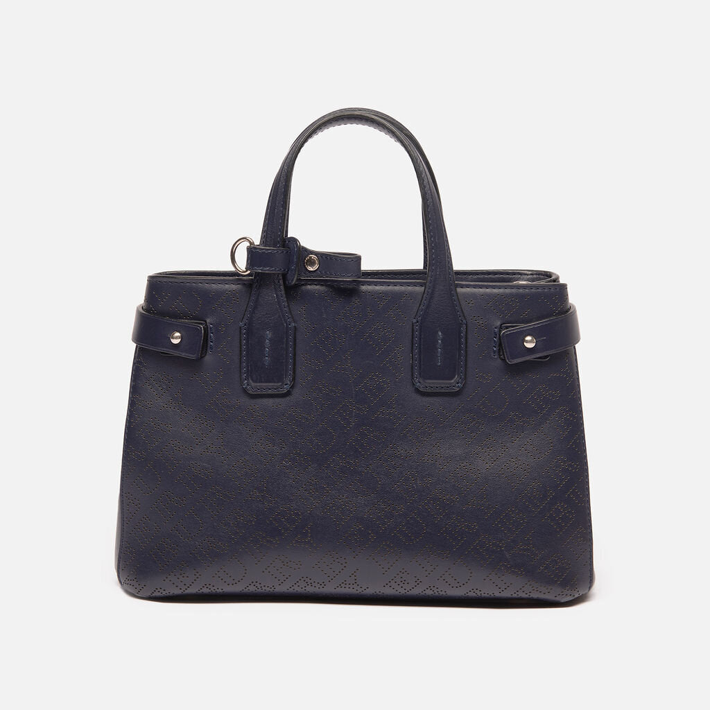Burberry Navy Top Handle Crossbody