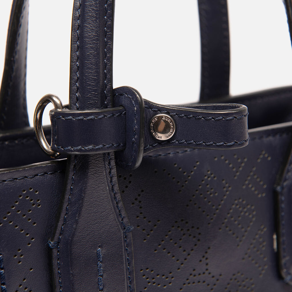Burberry Navy Top Handle Crossbody