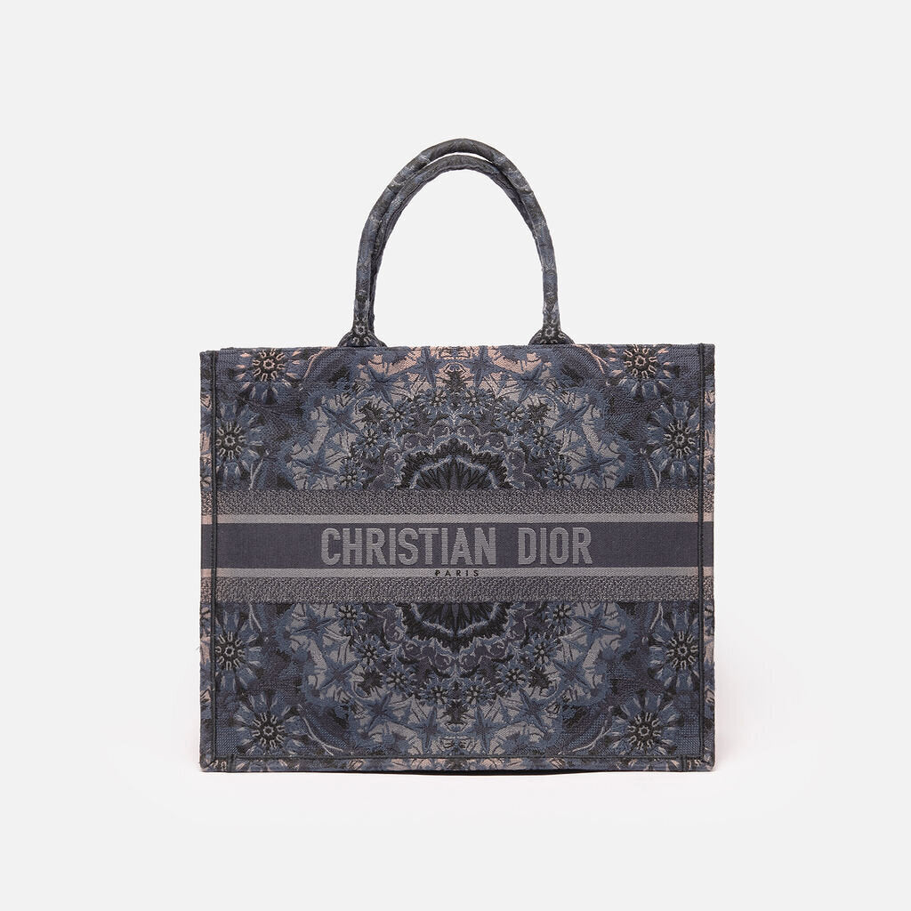 Dior Navy Motif Large Book Tote