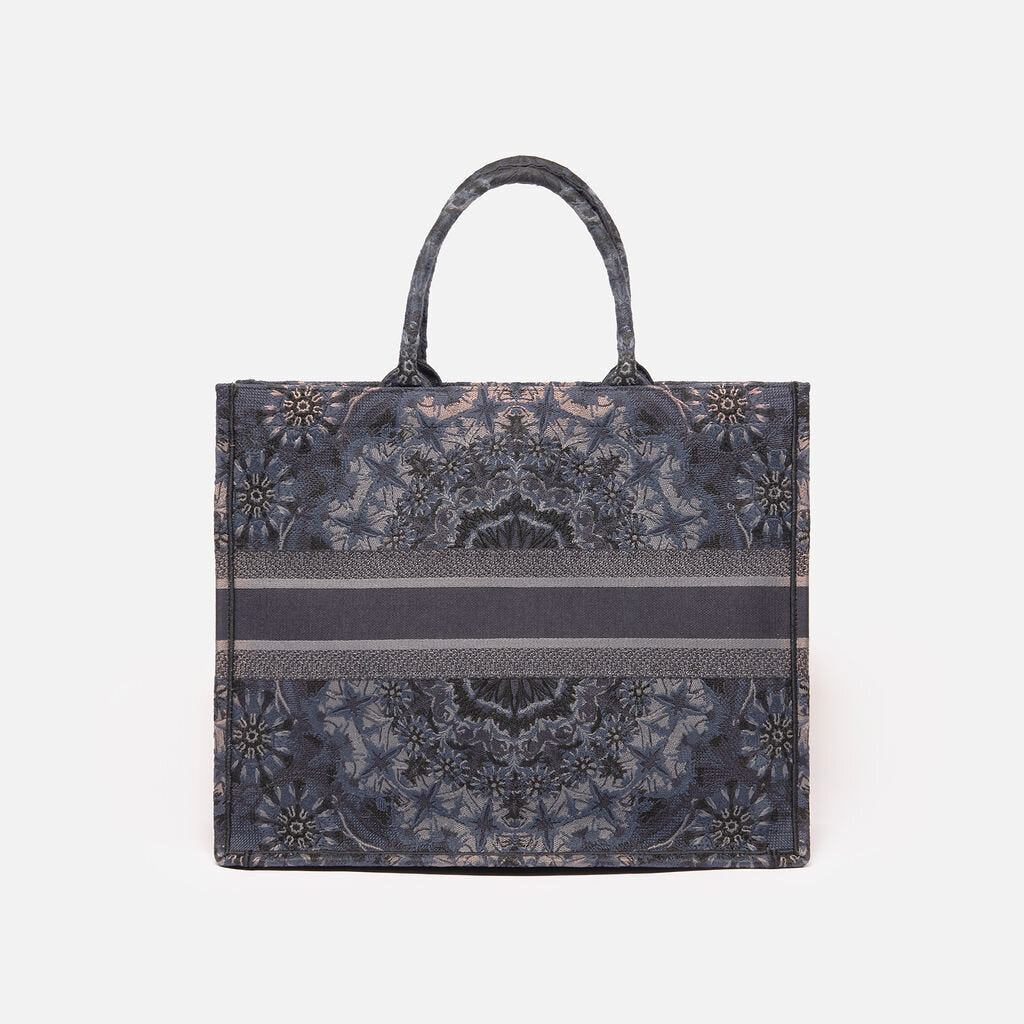 Dior Navy Motif Large Book Tote