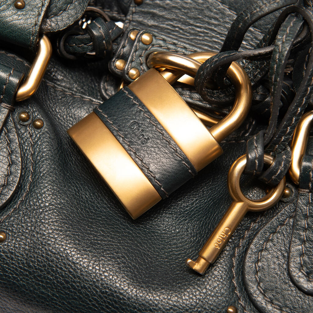 Chloe Navy Leather Paddington Bag