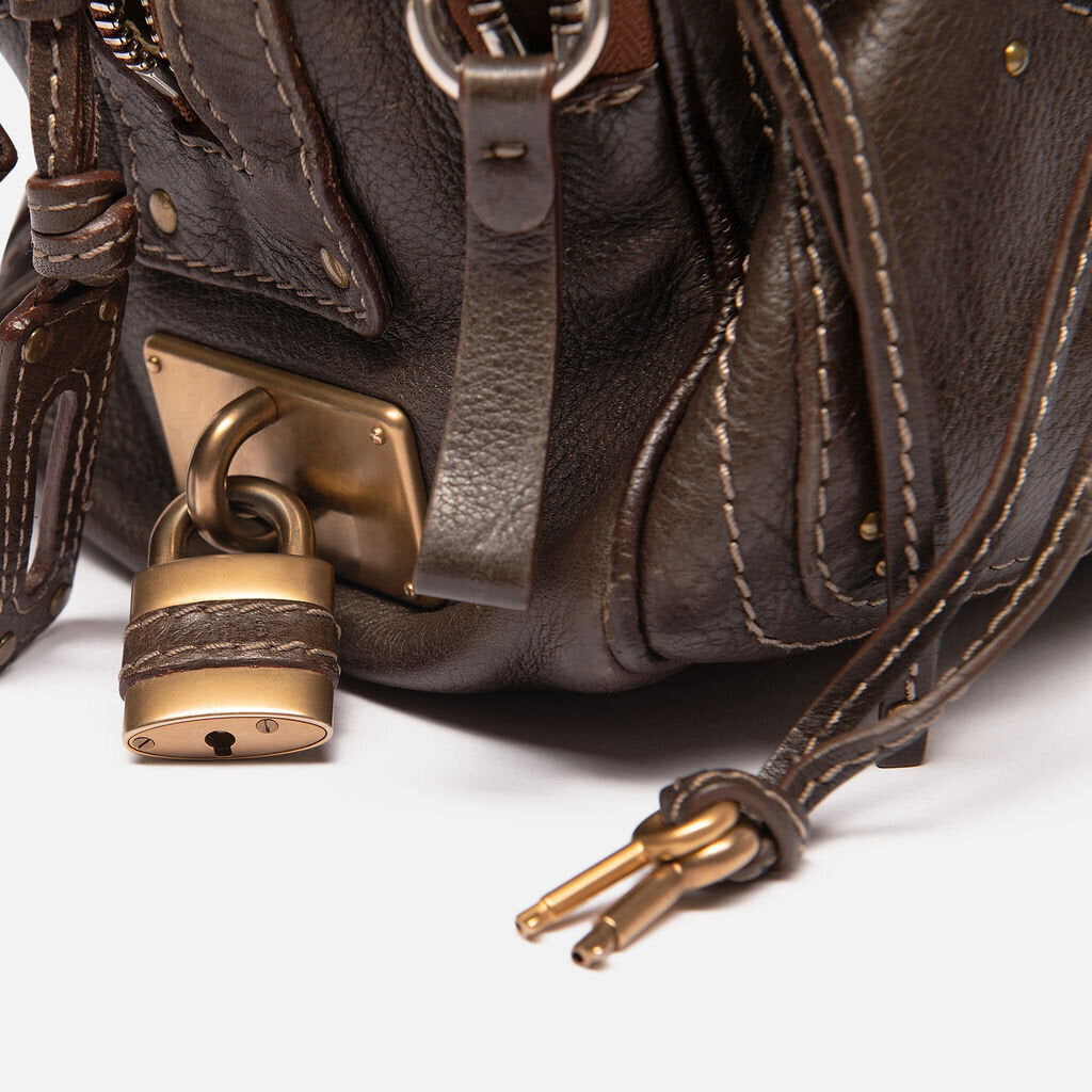Chloe Brown Leather Mini Paddington