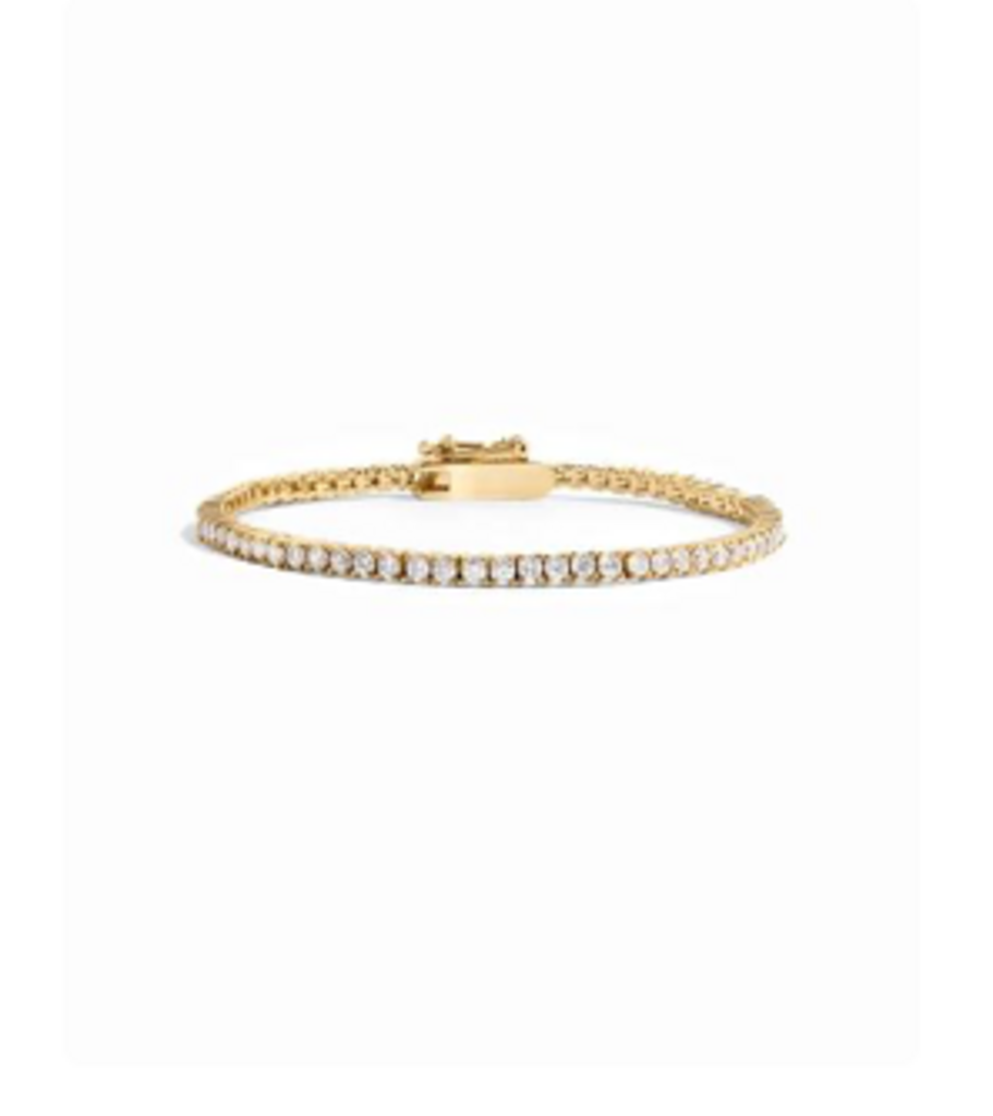 Tennis Bracelet w Latch YG 6.5"