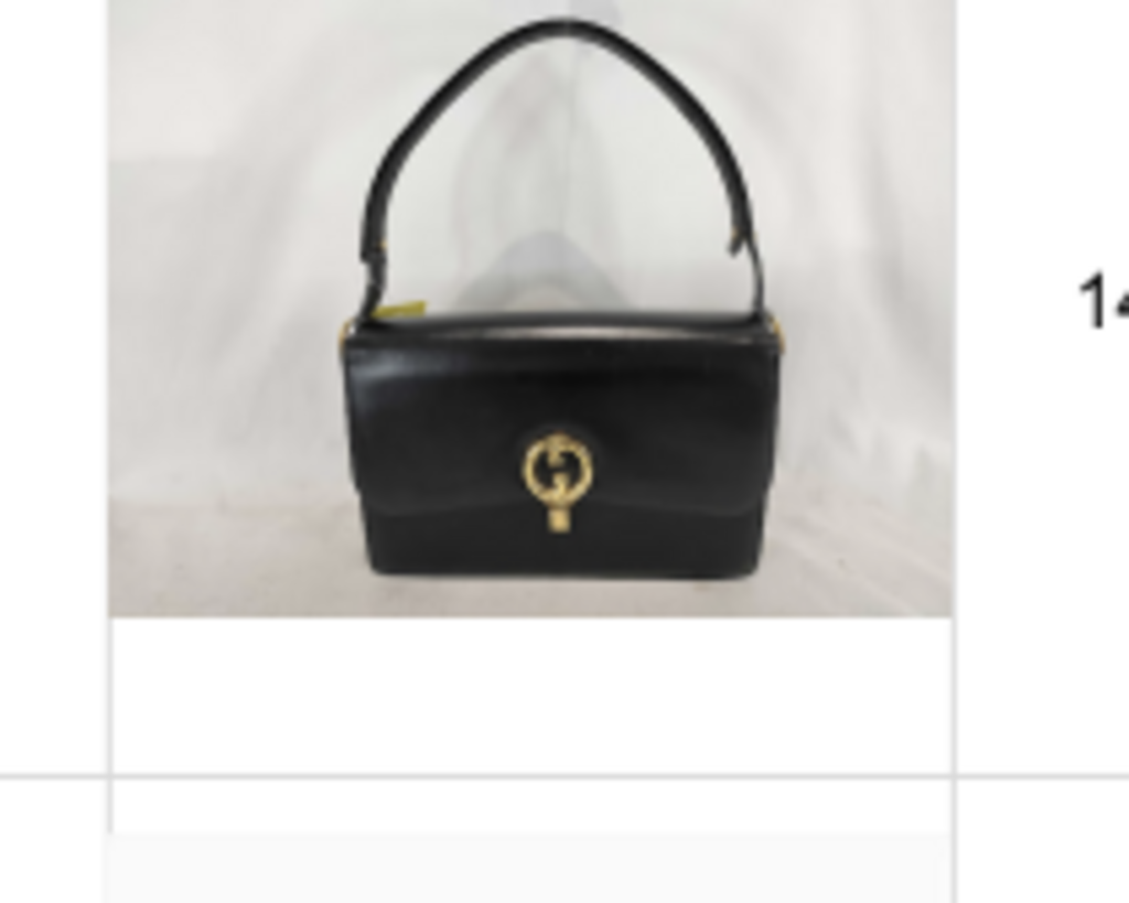 Vintage Black Leather Shoulder Bag
