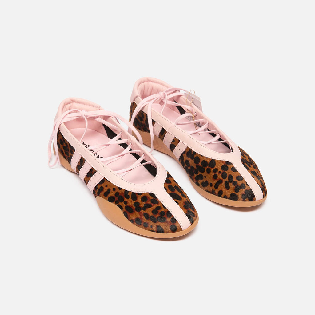 Adidas Leopard/ Pink Ponyhair/Leather Taekwondo Ballet Flat Sneakers