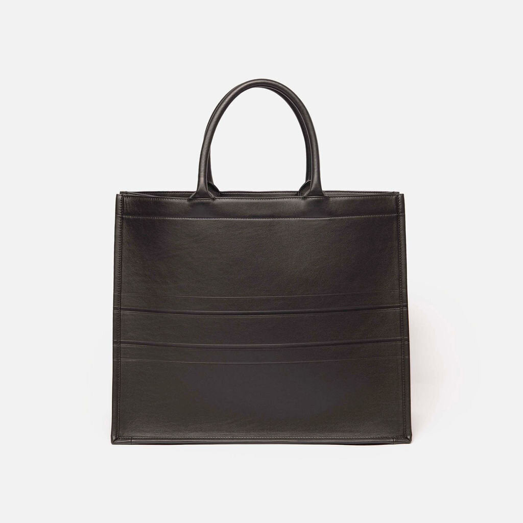 Dior Black Leather Large Book Tote
