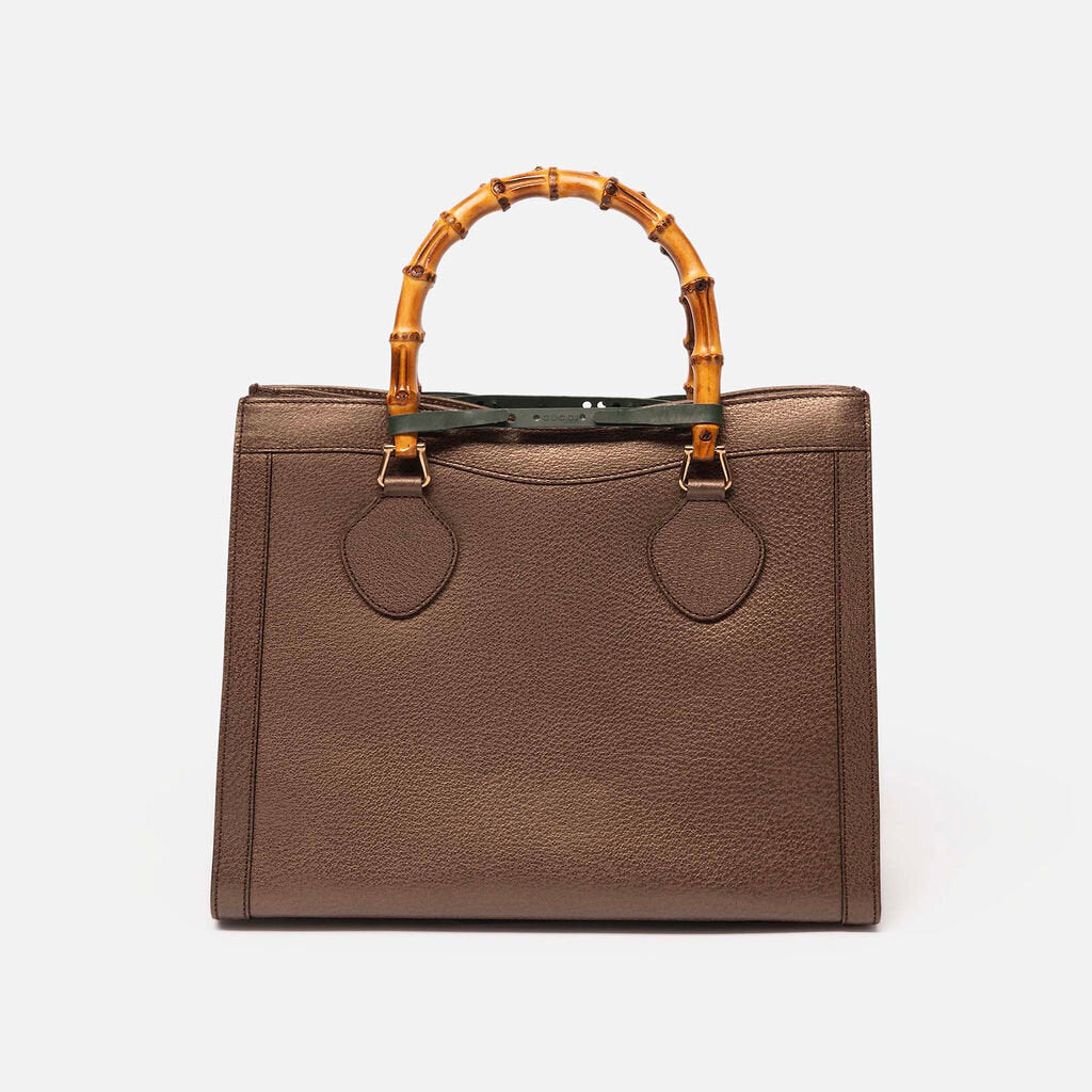 Gucci Brown Bamboo Diana Tote With Strap