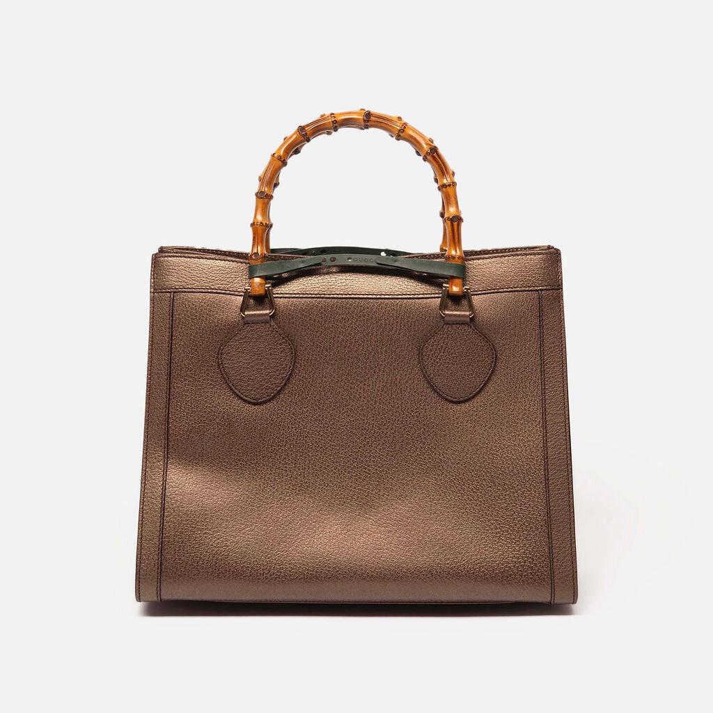 Gucci Brown Bamboo Diana Tote With Strap
