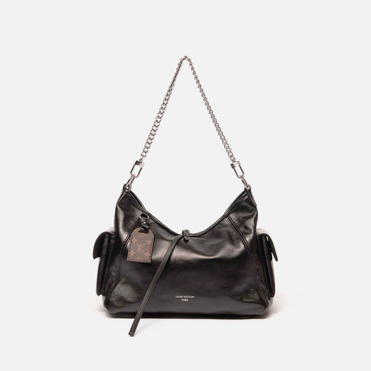 Louis Vuitton Black Leather Taurillon CarryAll Vibe PM