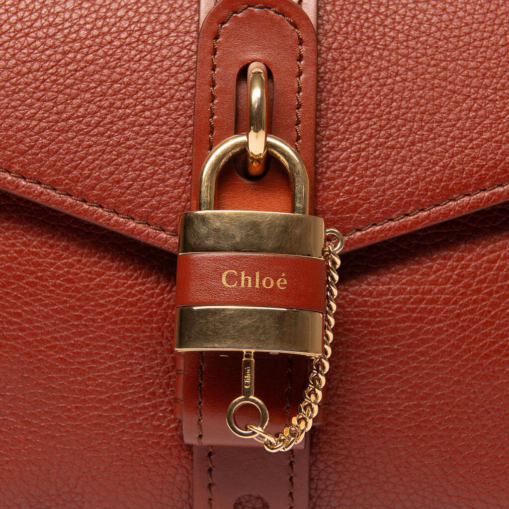 Chloe Burgundy Leather Top Handle Bag