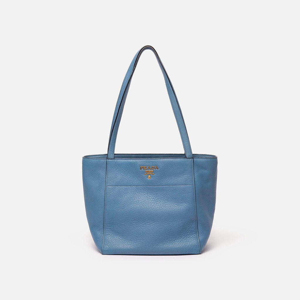 Prada Small Blue Tote