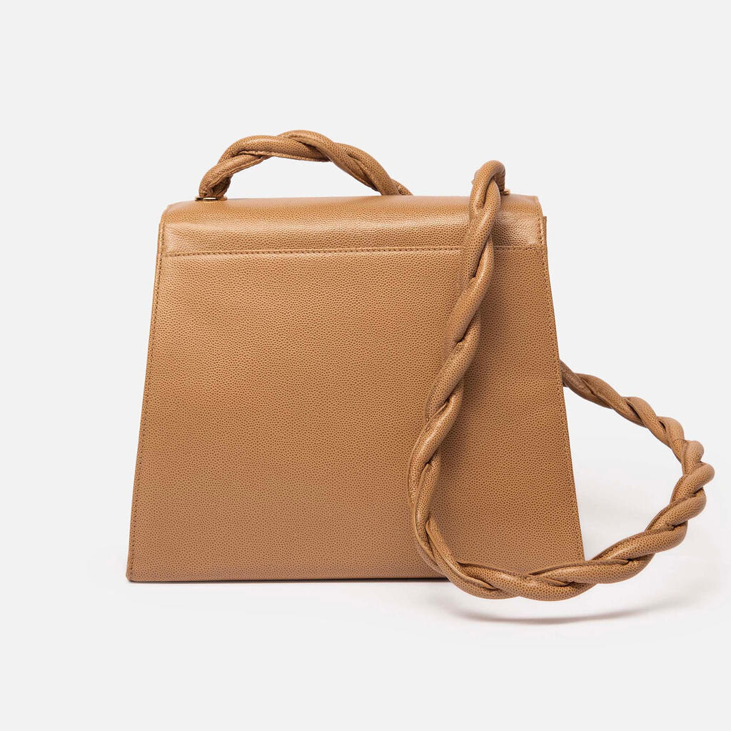 Chanel Tan Caviar Twisted Strap Bag