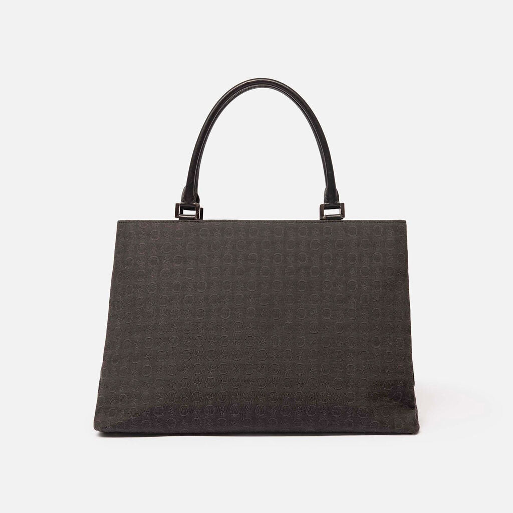 Celine Black Canvas Macadam Tote