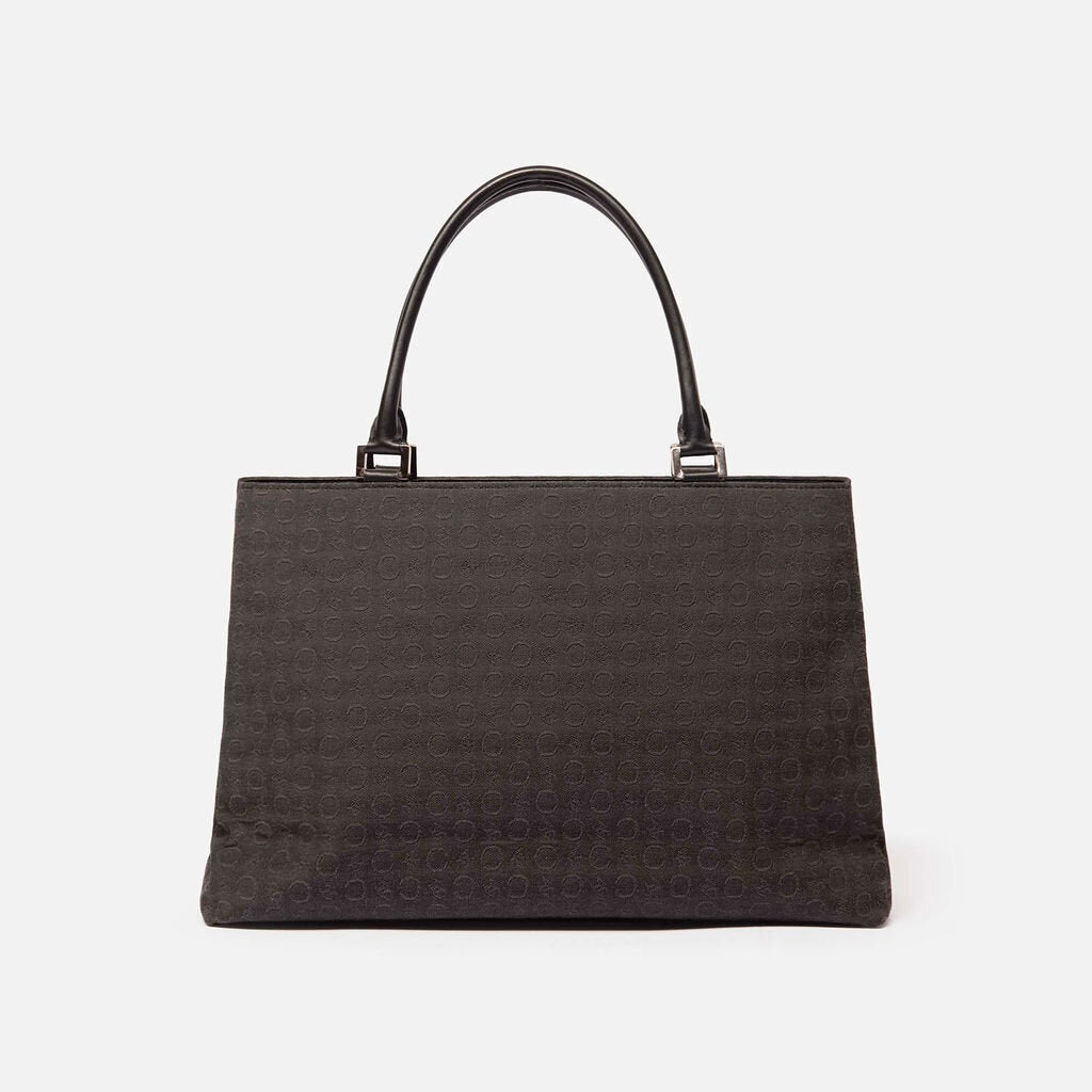 Celine Black Canvas Macadam Tote