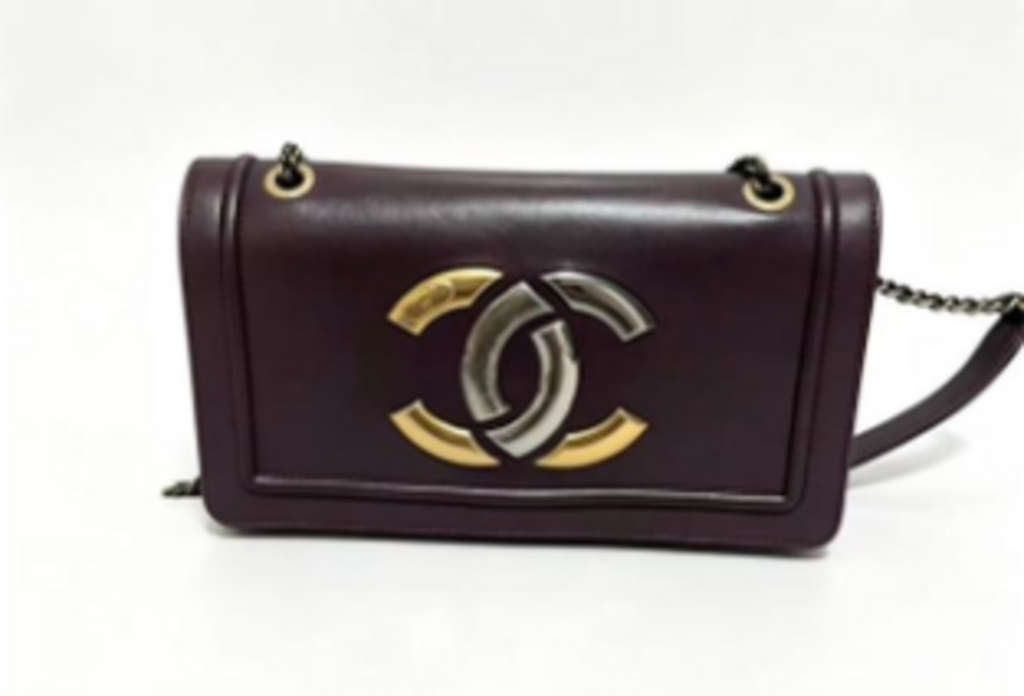 Brown Mixed Metal CC Crossbody Bag