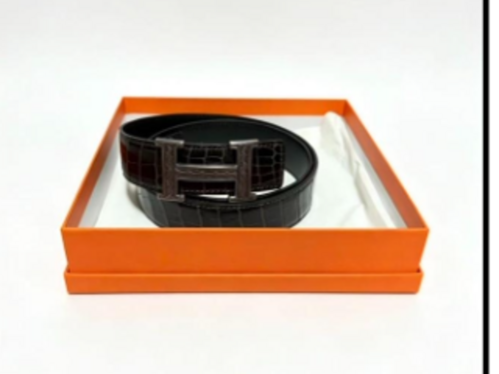 Black Croc H Belt (Hermes)