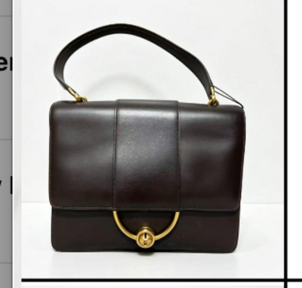 Vintage Brown Leather Top Handle Bag