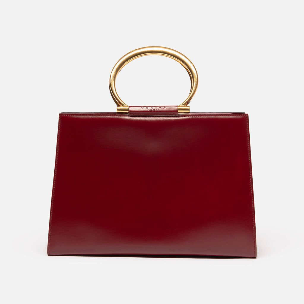 Celine Red Patent Top Handle Bag