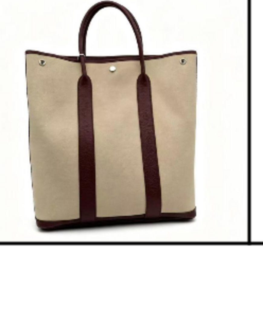 Tan & Brown Canvas Taller Garden Party