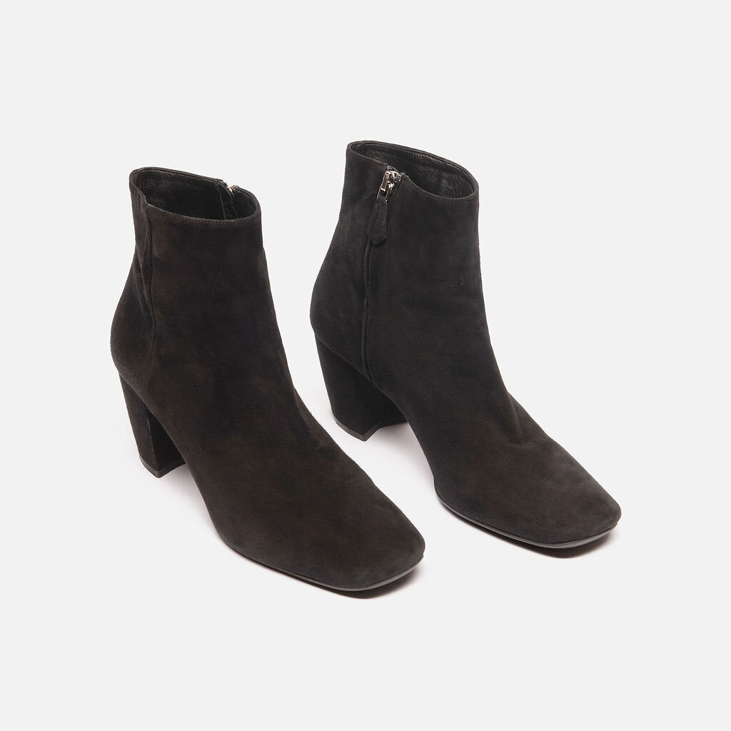 Prada Black Suede Ankle Booties