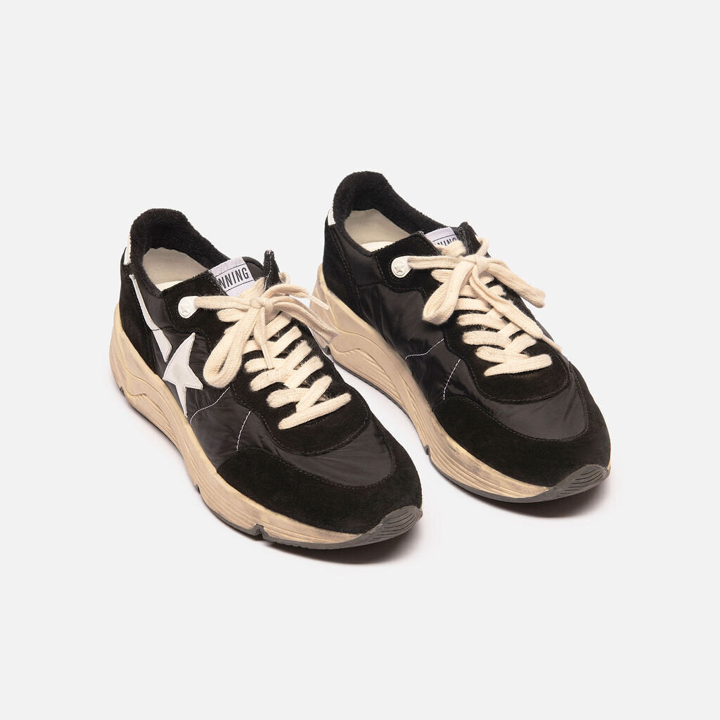 Golden Goose Black Suede & Neoprene Running Sneakers