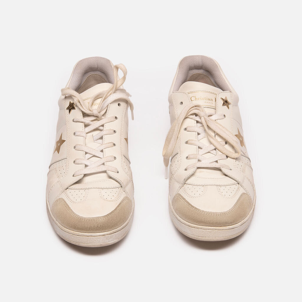 Christian Dior White Leather Sneakers