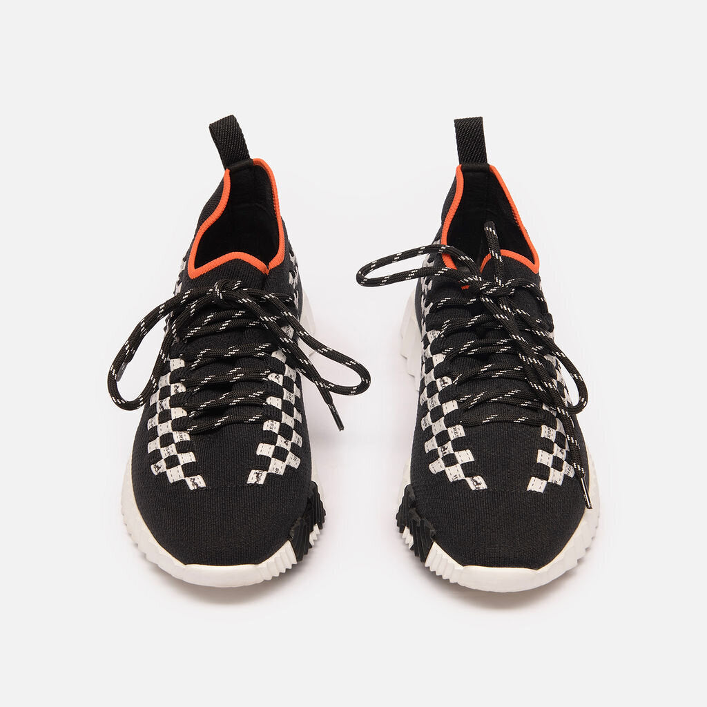 Hermes Black & White Flex Sneaker