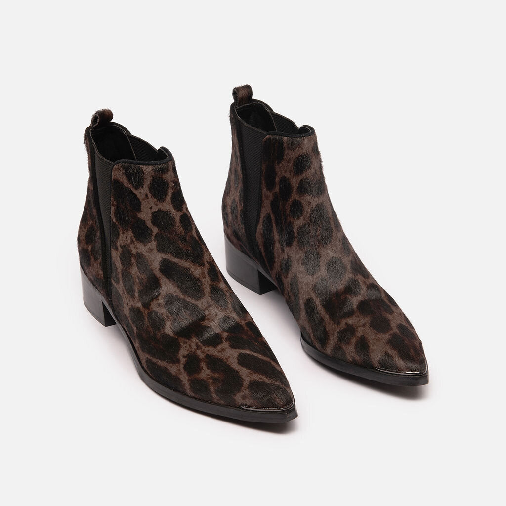 Marc Fisher Brown Pony Hair Chelsea Boots