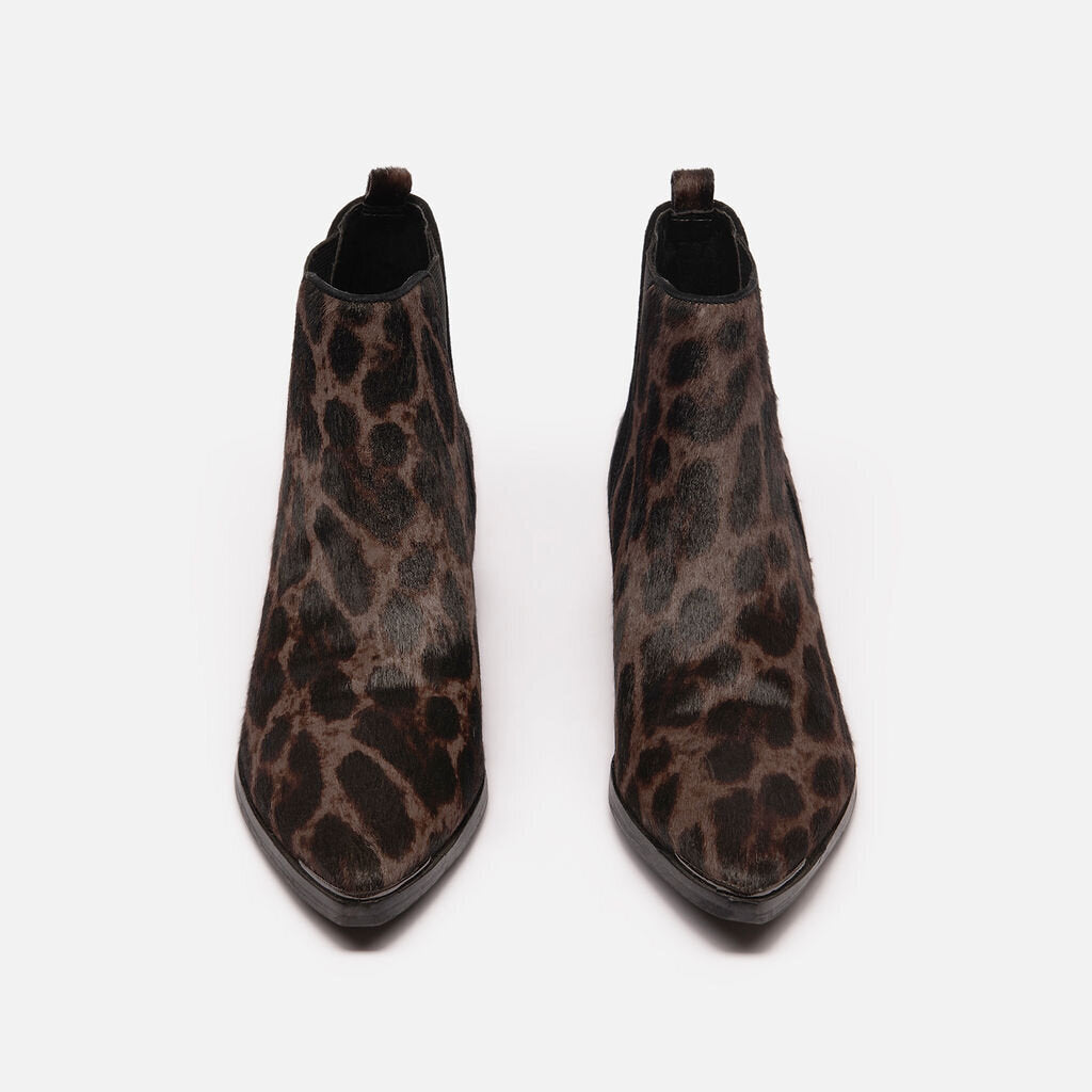 Marc Fisher Brown Pony Hair Chelsea Boots