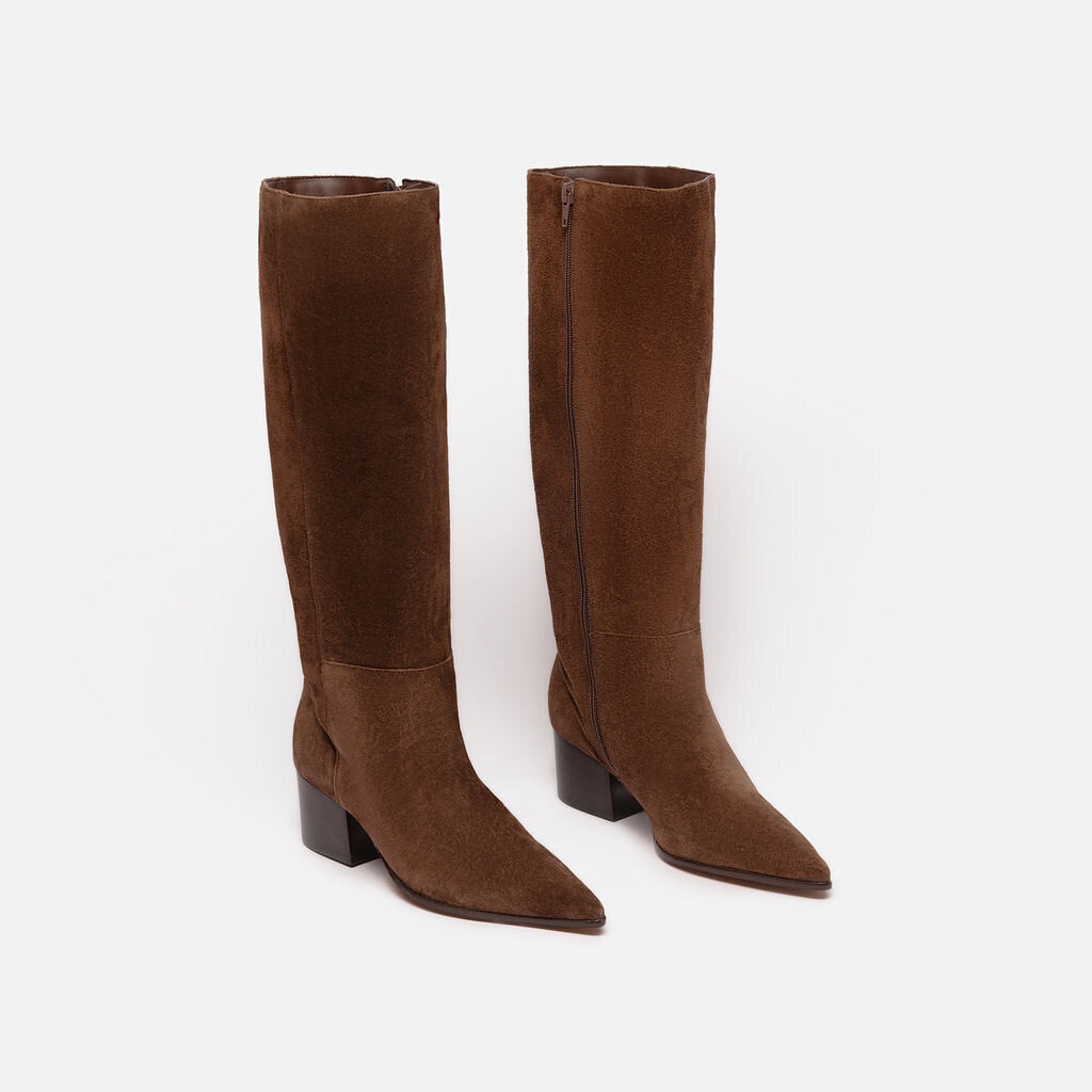 Arezzo Brown Suede Tall Boot