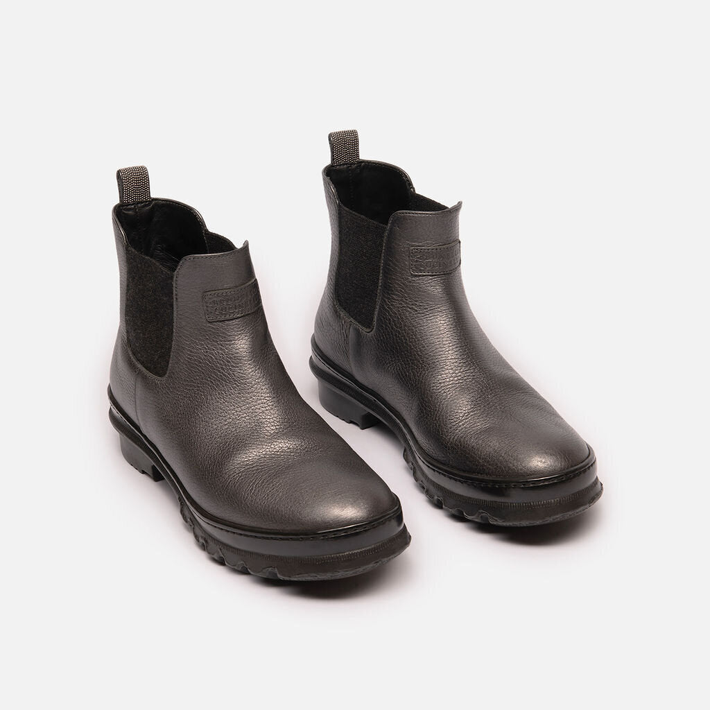 Brunello Grey Metallic Leather Chelsea Boots