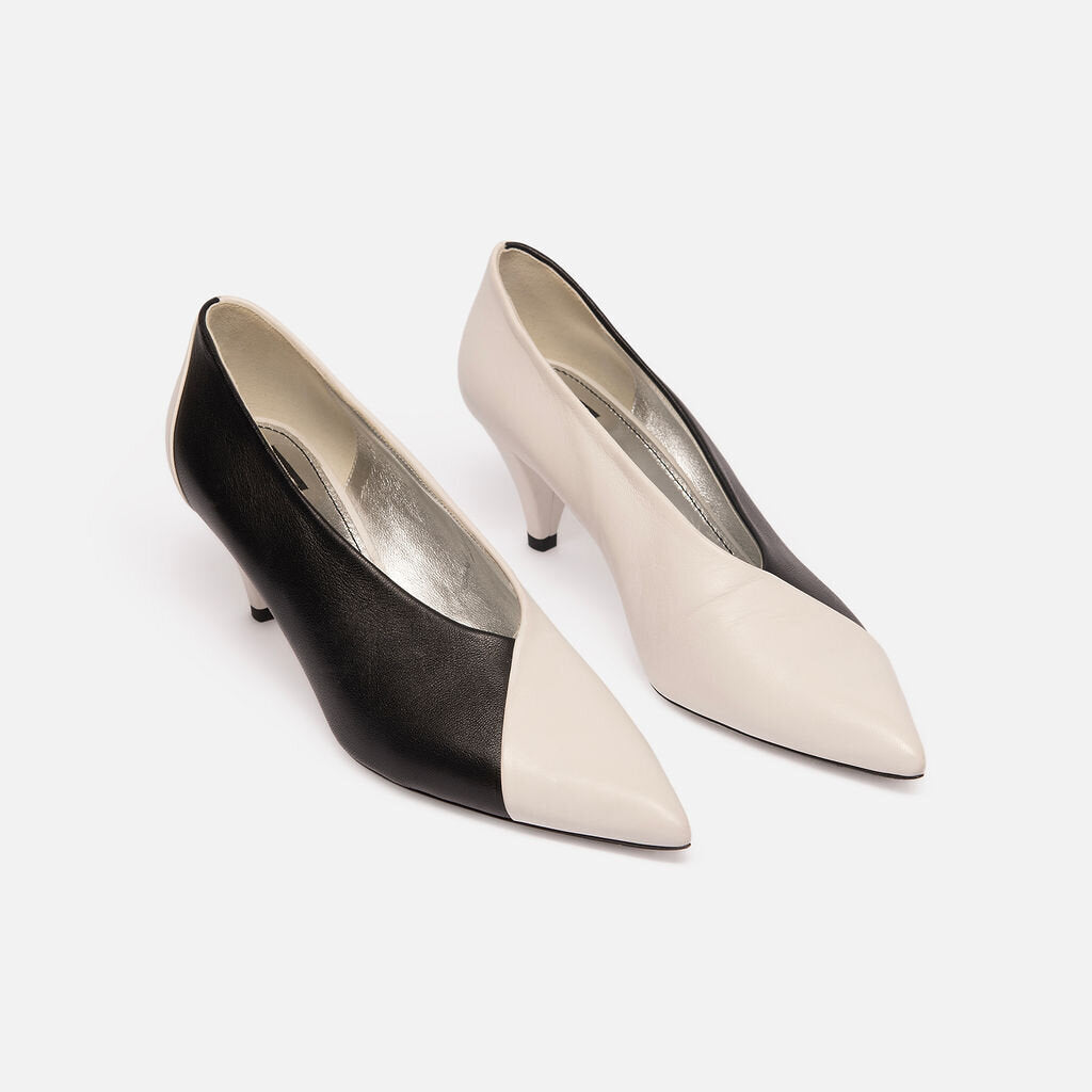 Givenchy Black & White Point Toe Pump