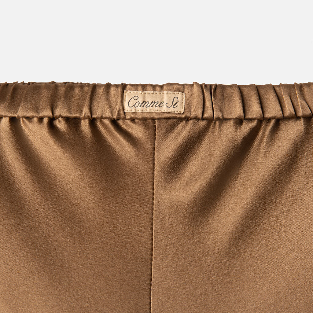 Comme Si Brown Satin Pants
