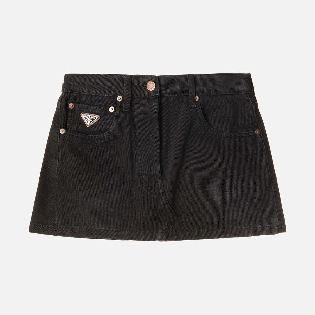 Prada Black Denim Mini Skirt (2024)