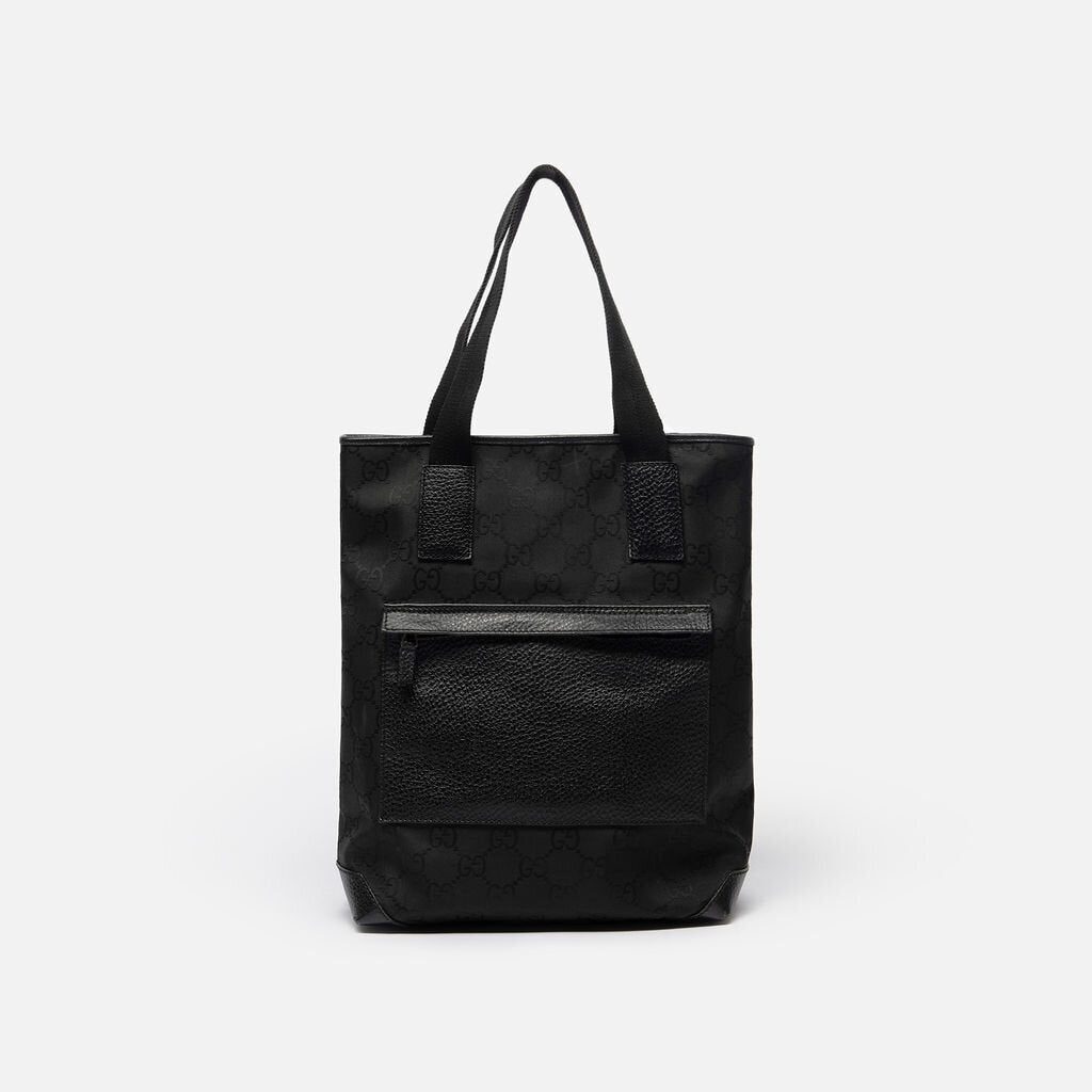 Gucci Black Monogram Canvas Tote