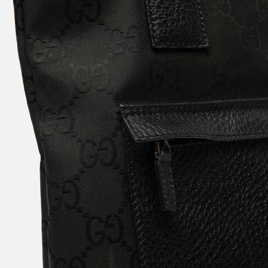 Gucci Black Monogram Canvas Tote