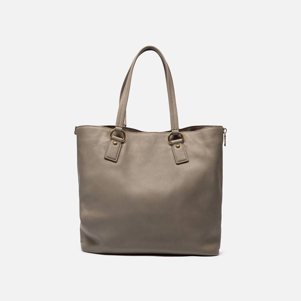 Prada Dove Grey Leather Tote