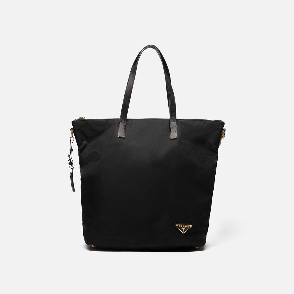 Prada Black Nylon Tote with Crossbody Strap